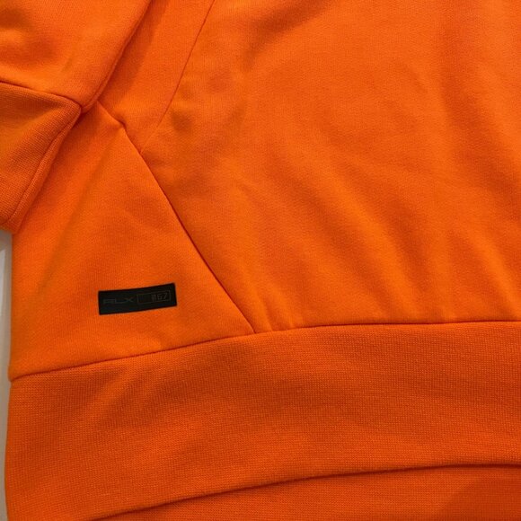 RALPH LAUREN RLX Men's Fleece Half-Zip Hoodie SIZE LARGE ORANGE - Picture 4 of 12